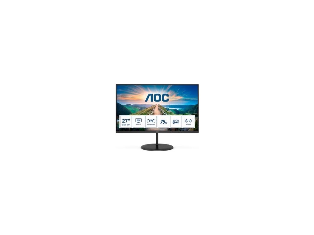 AOC MT IPS LCD WLED 27" Q27V4EA - panel IPS, 2560x1440, HDMI, DP, reproduktory