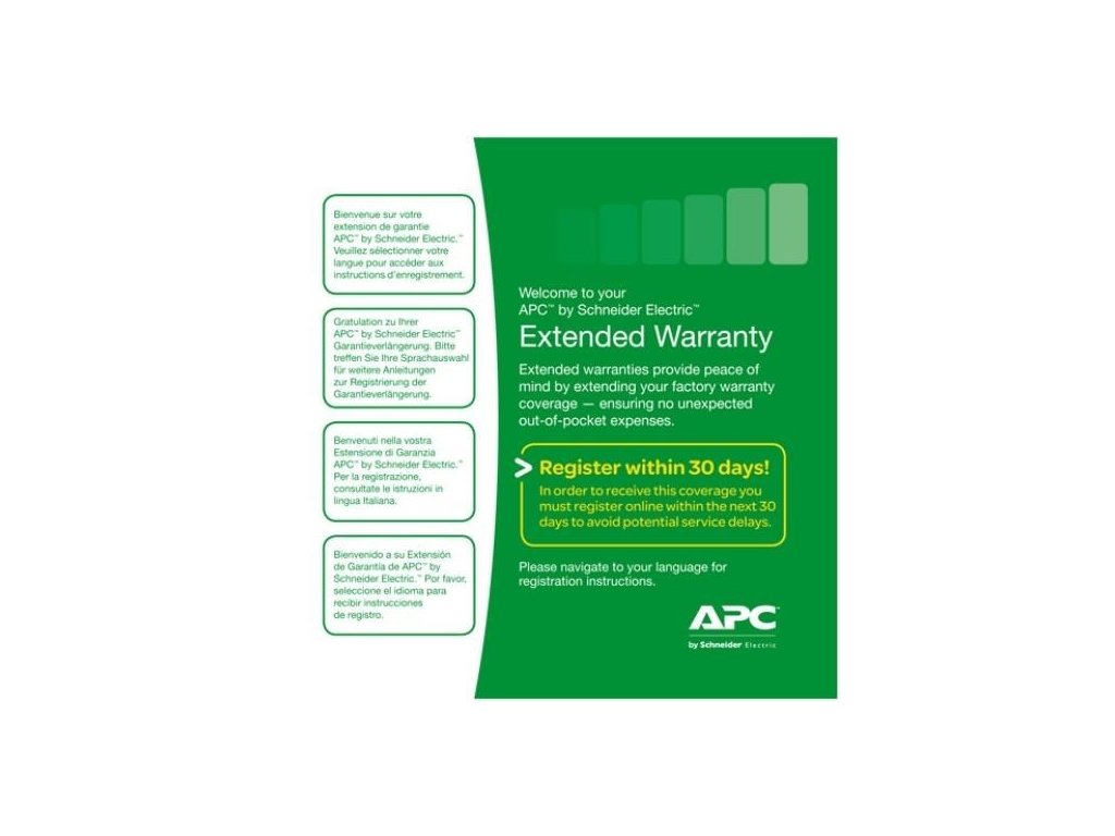 APC Easy (1) ročná predĺžená záruka pre (nákup nového produktu) Easy UPS SRV 3 kVA