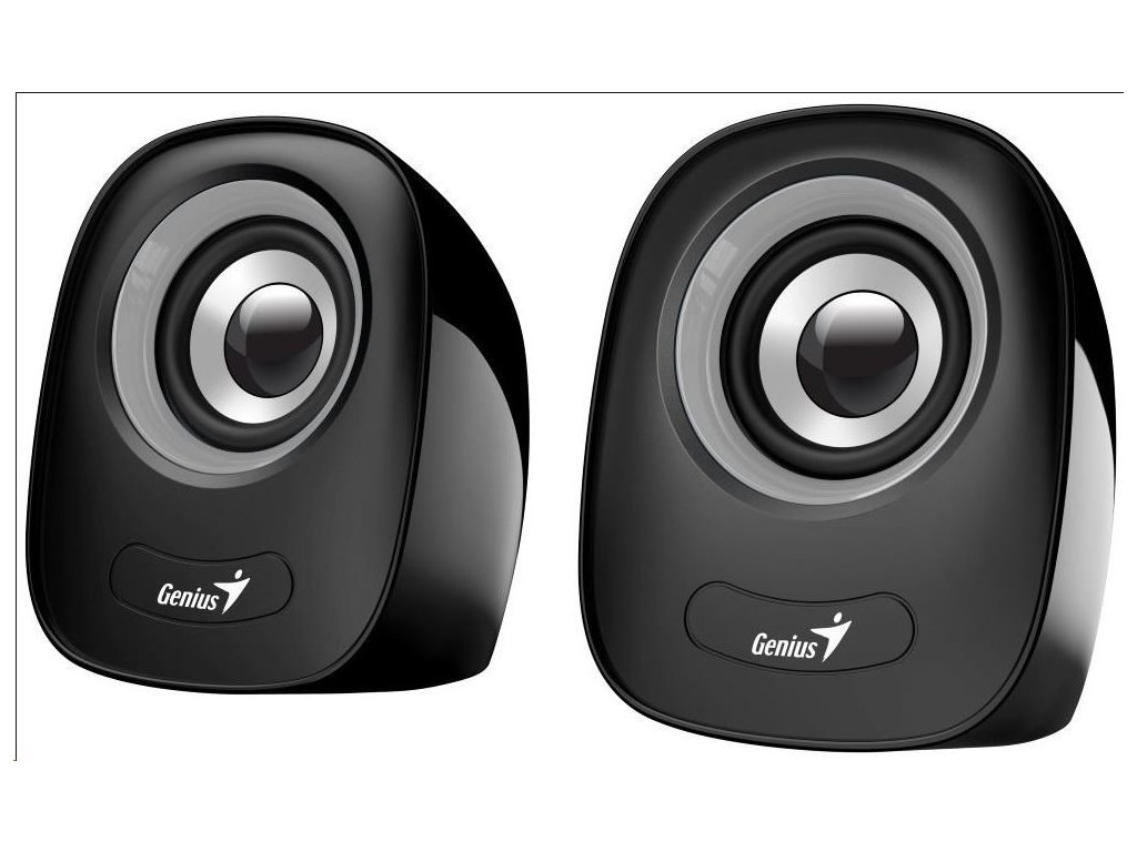 Reproduktory GENIUS SP-Q160 Iron Grey, 2.0, 6 W, napájanie USB, 3,5" jack, čierna a sivá