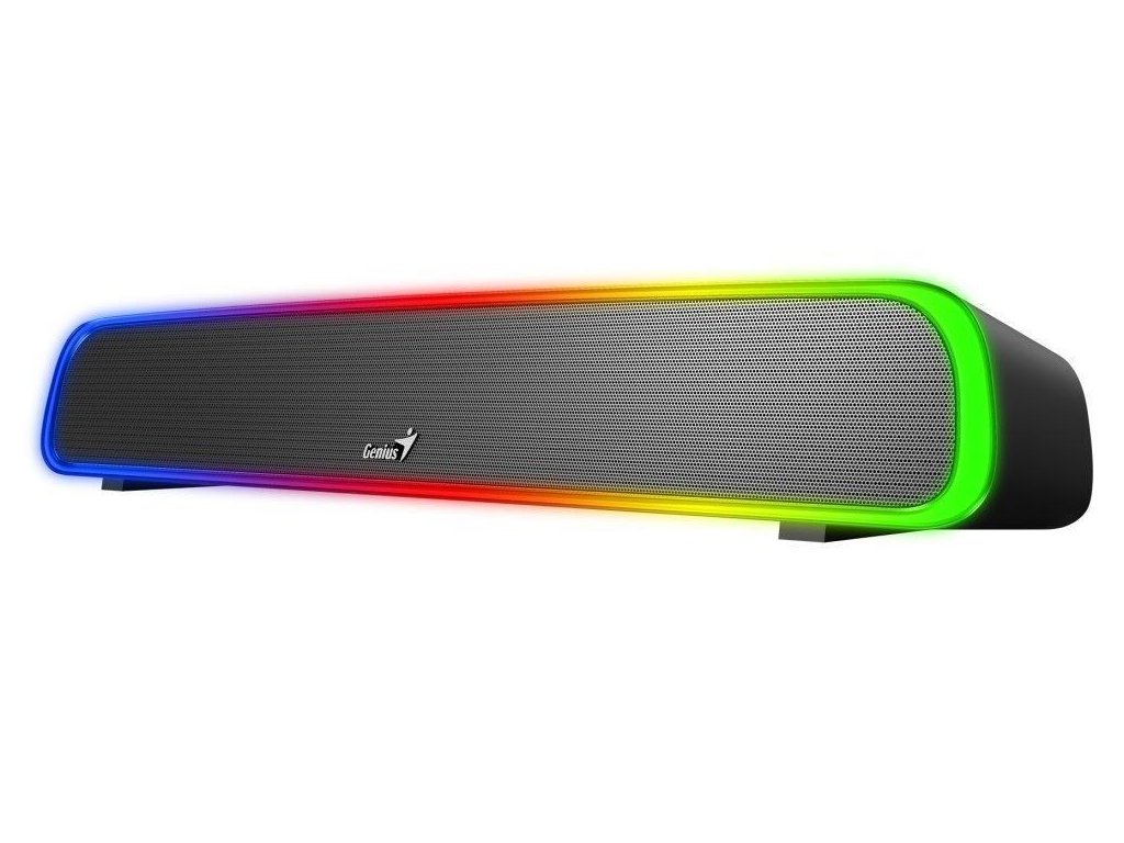 GENIUS reproduktory USB SoundBar 200BT/ Bluetooth/ 3,5" jack/ 4W/ RGB/ černá
