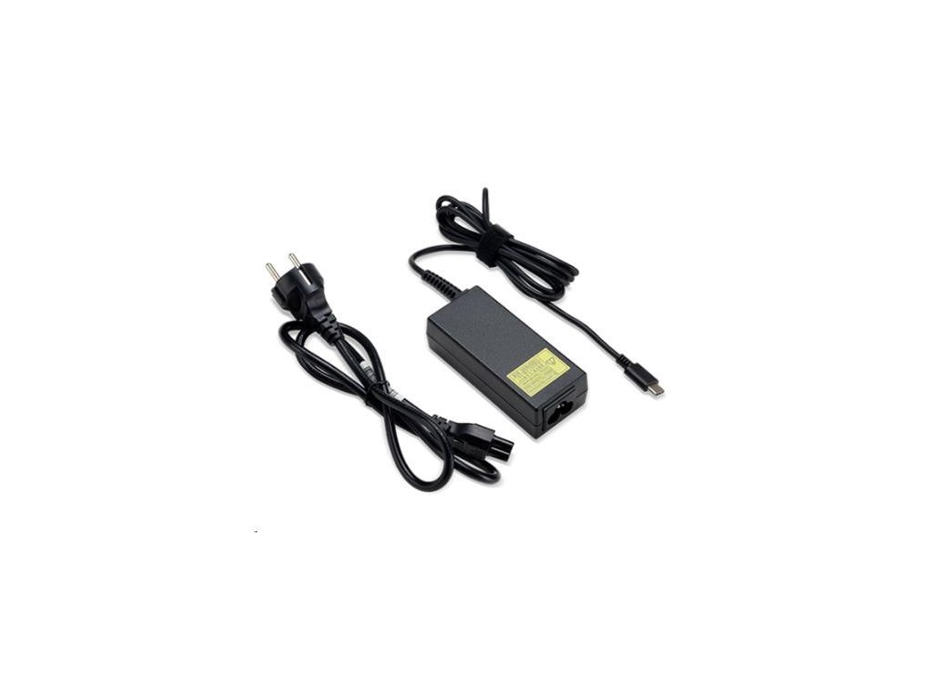 ACER 45W_USB Type C Adapter, čierny - pre zariadenia s USB C, EU POWER CORD (Maloobchodné balenie)
