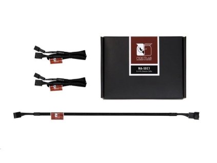 NOCTUA NA-SEC1 - sada 3 predlžovacích káblov pre 4pin ventilátory