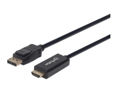 MANHATTAN Kábel DisplayPort - HDMI, 3 m, čierny