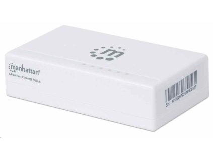 Manhattan Ethernet switch, Ethernet switch, veľkosť stolného počítača, plast, IEEE 802.3az, biela
