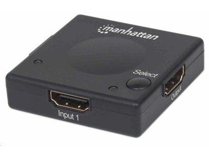 Manhattan HDMI Switch, 2-portový HDMI prepínač, 1080p, čierny