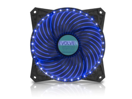 EVOLVEO 12L2BL, ventilátor 120mm, 33 LED, modrý, 3pin