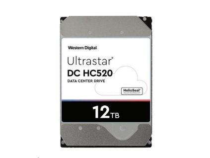 Western Digital Ultrastar® HDD 12TB (HUH721212ALE604) DC HC520 3.5in 26.1MM 256MB 7200RPM SATA 512E SE (GOLD WD121KRYZ)
