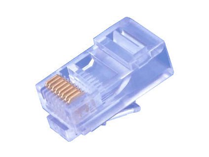 Konektor UTP RJ45 (8p8c), Cat5E, 30µm, licna(lanko) - 100 ks
