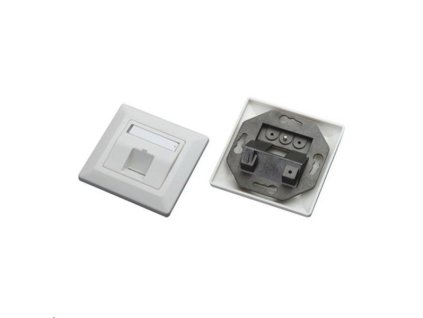 Zásuvka neosazená 1x RJ45 pod omítku