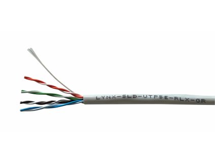 UTP kabel LYNX REELEX AIR, Cat5E, drát, PVC, Eca, šedý, 305m