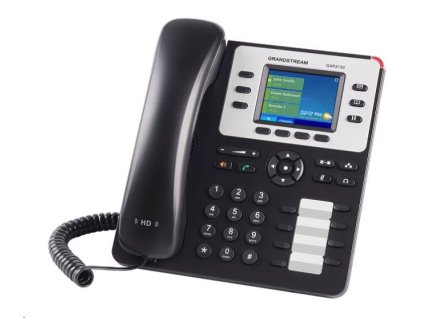 Grandstream GXP2130 (v2) [VoIP telefón - 3x SIP účet, HD audio, bluetooth, podpora náhlavnej súpravy, farebný LCD displ
