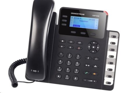 Grandstream GXP1630 [telefón VoIP - 3x účet SIP, HD audio, 3 prog.tl.+8 predvolieb, prepínač 2xLAN 1000Mbps, PoE]