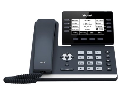 IP telefón Yealink SIP-T53, 2,8" 320x240 LCD, 8 prog tl.2x10/100/1000, PoE,12xSIP, 1xUSB, bez adaptéra
