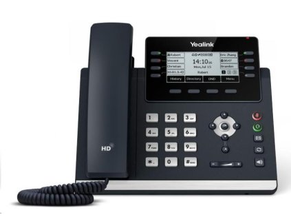 IP telefón Yealink SIP-T43U, 3,7" grafika 360x160, 2x RJ45 10/100/1000, PoE, 12x SIP, 2x USB, bez adaptéra
