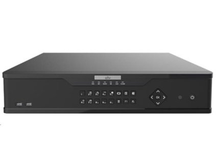 Uniview NVR, 32 kanálov, H.265, 4x HDD, 12Mpix (384Mbps/384Mbps), HDMI+VGA Full HD, ONVIF, 3x USB, audio