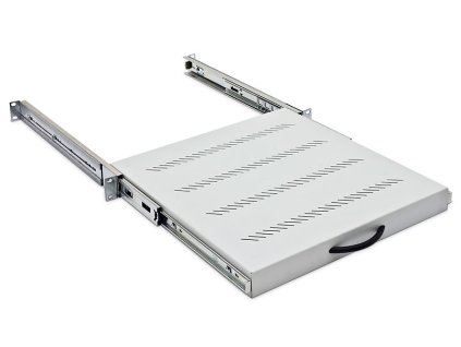 TRITON Výsuvná polica 19", 1U/650 mm, plný výsuv, nosnosť 45 kg, sivá