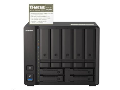 QNAP TS-h973AX-32G (4C/RyzenV1500B/2,2GHz/32GBRAM/9xSATA/2x2,5GbE/1x10GbE/4xUSB3.2)