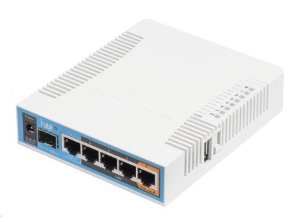 MikroTik hAP ac, 720MHz CPU, 128MB RAM, 5x LAN, 2.4+5GHz,Wi-Fi 802.11b/g/n/ac, SFP slot, vrátane. L4