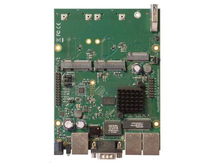 MikroTik RouterBOARD RBM33G, dvojjadrový 880MHz, 256MB DDR3, 3x GLAN, 2x mini-PCIe, 2xSIM slot, 1xM.2, USB, RS232, vrát