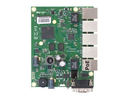 MikroTik RouterBOARD RB450Gx4, štvorjadrový procesor ARM 716MHz, 1GB RAM, 5x LAN, vrátane. Licencia L5