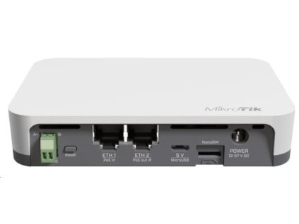 MikroTik RB924i-2nD-BT5&BG77, IoT Gateway, 650MHz CPU, 64MB, 2.4GHz, 2x2MIMO, 2x10/100Mbps, 1xSIM, 802.11n/b/g