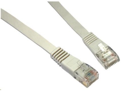 Solarix Patch kábel plochý CAT5E UTP LSOH 0,5m sivý, odolný voči nárazom C5E-111GY-0,5MB