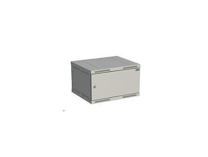 Nástenná rozvodná skriňa Solarix SENSA 6U 500mm, plechové dvere, RAL 7035 SENSA-6U-65-21-G