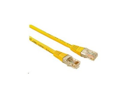 Solarix Patch kábel CAT5E UTP PVC 1m žltý, odolný proti zasekávaniu C5E-155YE-1MB