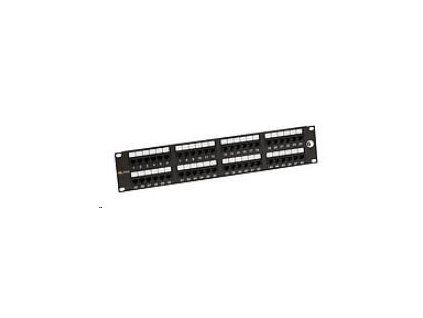 Solarix Patch panel 48 x RJ45 CAT6 UTP 350 MHz čierny 2U SX48-6-UTP-BK