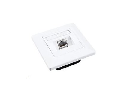 Solarix Zásuvka CAT5E STP 1 x RJ45 pod omietku biela SX9-1-5E-STP-WH