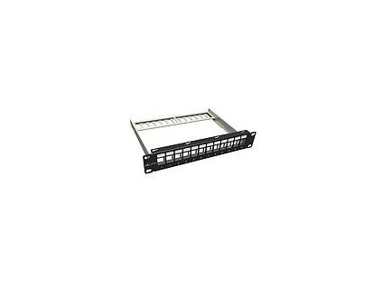 Solarix 10" modulární neosazený patch panel Solarix 12 portů 1U SX12M-0-STP-BK-UNI-N-10