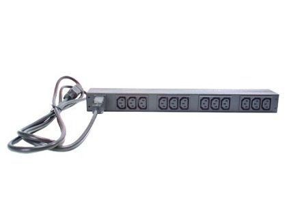APC Rack PDU, Basic, 1U, 16A, 208&230V, (12)C13, IEC-320 C20 2.5m
