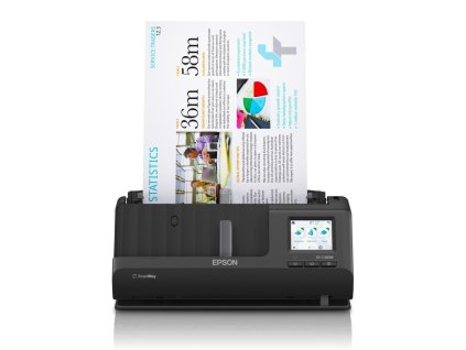 EPSON skener ES-C380W, A4, 600x600dpi, USB, Wi-Fi (direct), Display