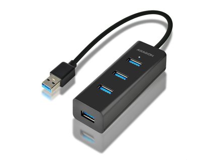 AXAGON HUE-S2B, 4x USB 3.0 CHARGING hub, micro USB nap. konektor, kábel USB-A 30cm