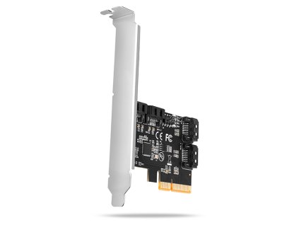 AXAGON PCES-SA4X4, PCIe radič - 4x interný SATA 6G port, ASM1164, SP & LP