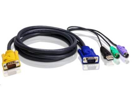 Kombinovaný kábel ATEN KVM k CS-82U,84U,CL-5808, 5816 USB + PS/2, 3 m