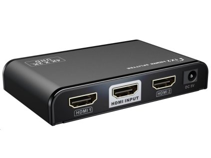 PremiumCord HDMI 2.0 rozdeľovač 1-2 porty, 4K x 2K/60Hz, FULL HD, 3D, čierny