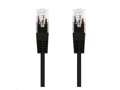C-TECH kabel patchcord Cat5e, UTP, černý, 0,25m