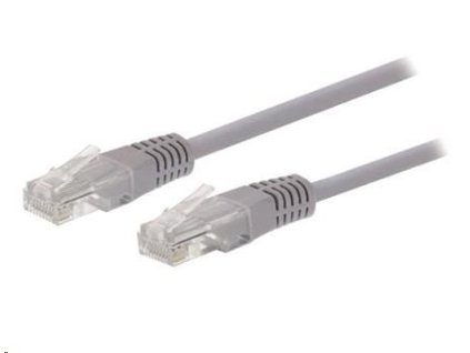 C-TECH patchcord Cat5e, UTP, sivý, 1,5 m