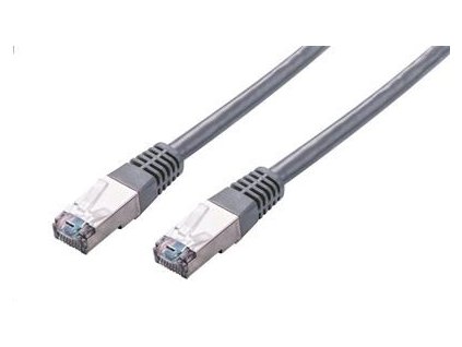 C-TECH kabel patchcord Cat5e, FTP, šedý, 0,25m