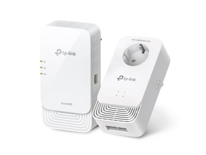 TP-Link PGW2440 KIT EasyMesh WiFi6 průchozí powerline set (G.hn2400,AX1800,2,4GHz/5GHz,3xGbE)