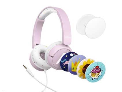 LAMAX SoundKid1 - náhlavní sluchátka - růžová