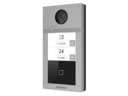 HIKVISION DS-KV8213-WME1(B)/Surface, IP dveřní interkom, 2-tlačítkový, čtečka karet, 2MPx kamera, WiFi