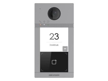 HIKVISION DS-KV8113-WME1(B)/Flush, IP dveřní interkom 1-tlač., čtečka karet, 2MPx kamera, WiFi, zápustný