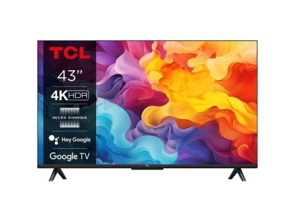 TCL 43V6B 43" TV, 4K Ultra HD, LED, HDR, Google TV, Chromecast, Bluetooth, Wi-Fi, Dolby Audio, MagiConnect