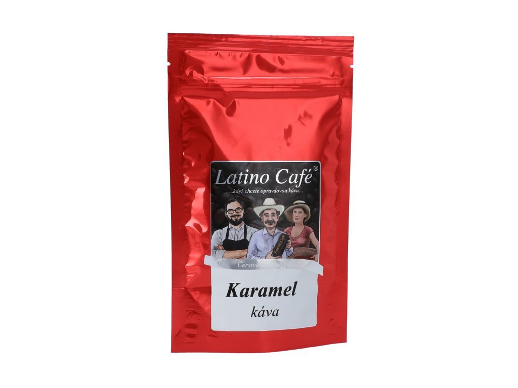 Latino Caffé Zrnková káva karamel 100g