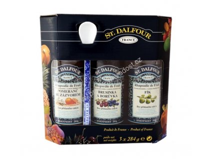 St. Dalfour Dárkové balení ovocných pomazánek 3ks + lžička (3x284g)