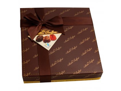 maitre truffout bonboniera pralinky s naplni hnedy obal masle