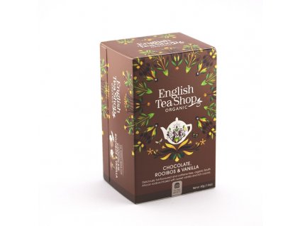 English Tea Shop Rooibos čaj s vanilkou a čokoládou krabička 20 sáčků