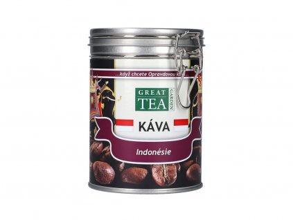 Great Garden Tea káva Indonésie v dóze s hermetickým uzávěrem 200g